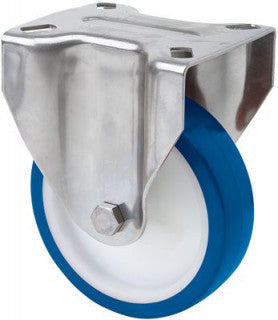 Rueda fija ZVI INOX-POA 2-2857. 100Kg. 80mm. Poliuret. 17ZVLI80-POA.