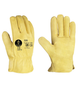 Guante 335 F Piel Flor Vacuno Amarillo