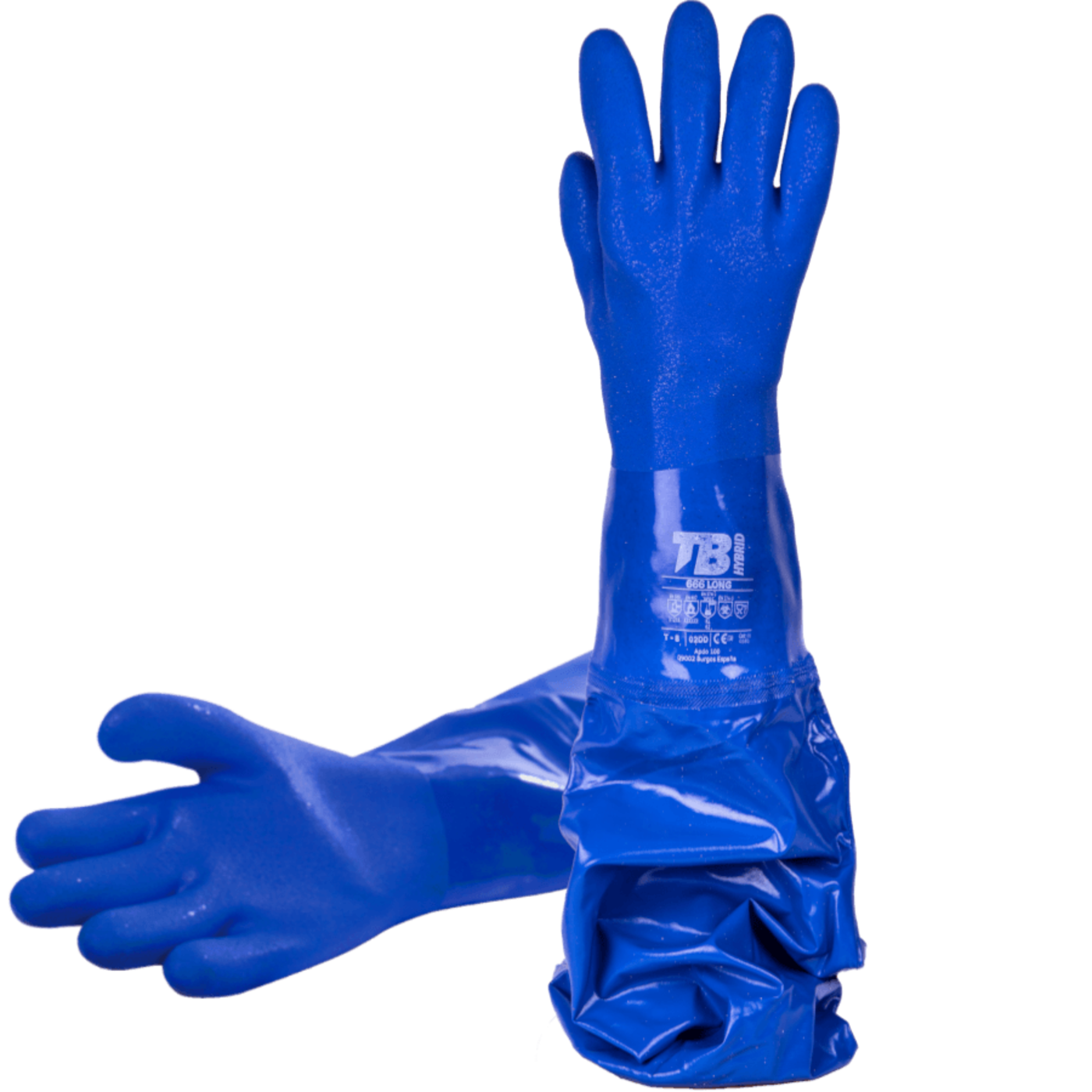 Guante TB 666 LONG AZUL 62cm.