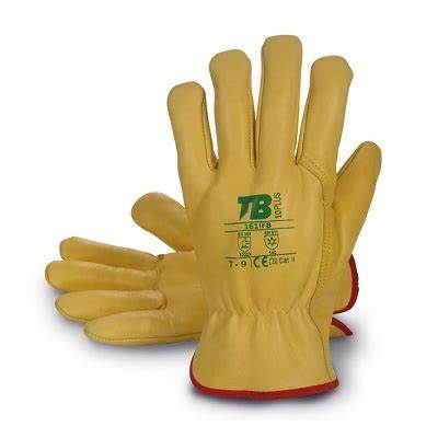 Guante TB 161IFB Piel Flor AMARILLO con FORRO. (Hasta Fin Stock)