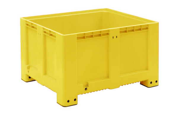 Contenedor CTR2 100x120x76 AMARILLO LISO 4 PIES.