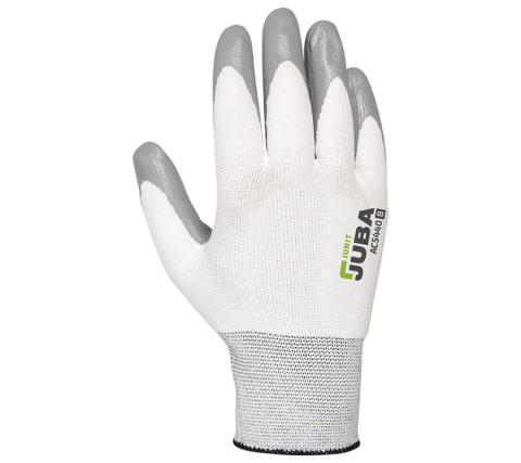 Guante JUBA AC5440 JUNIT GRIS/BLANCO Recubrimiento palma 10/120.