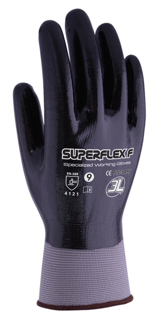 Guantes 3L SUPERFLEX F SN349F NEGRO/GRIS