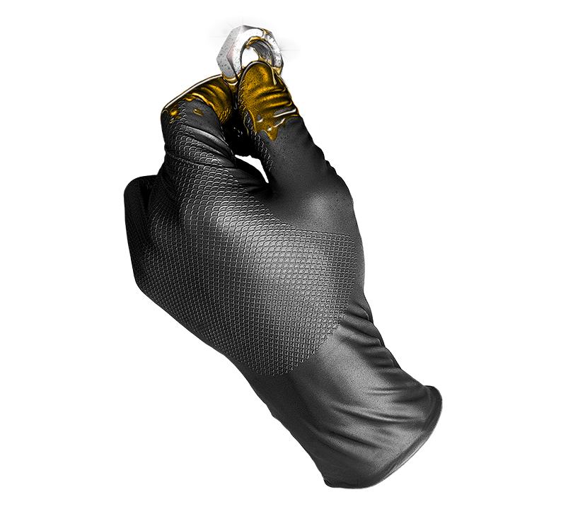 Guante JUBA 580NR GRIPAZZ Negro Nitrilo. 50U.