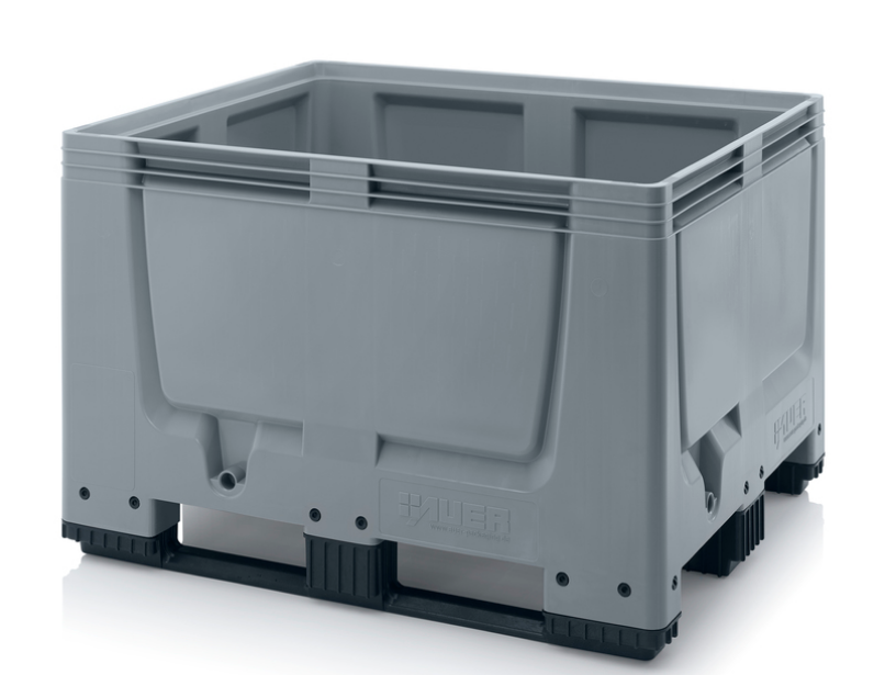 Contenedor GVE 100x120x76 GRIS LISO 3 TRAVIESAS.