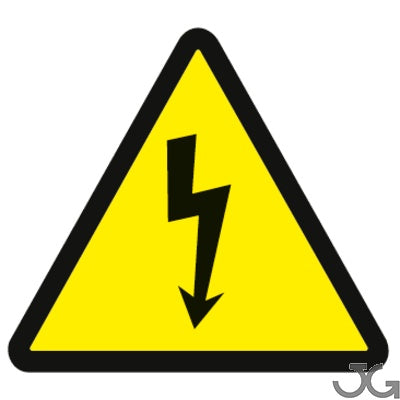 Adhesivo RIESGO ELÉCTRICO 10cm triangular.