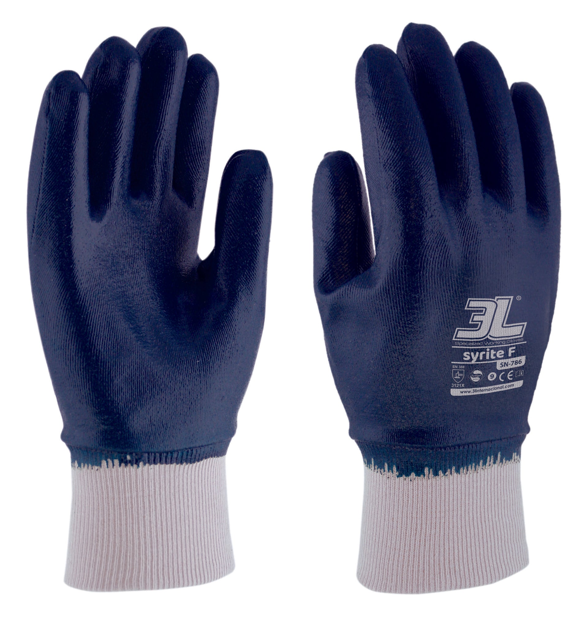Guante 3L SYRITE F SN-786 Nitrilo con soporte.