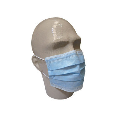 Mascarilla quirúrgica AZUL 3 capas 50U con elásticos celeste 202005. EN14683; Tipo II.