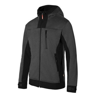 Cazadora Velilla 206007 Softshell Bicolor GRIS OSCURO JASPEADO/NEGRO Capucha