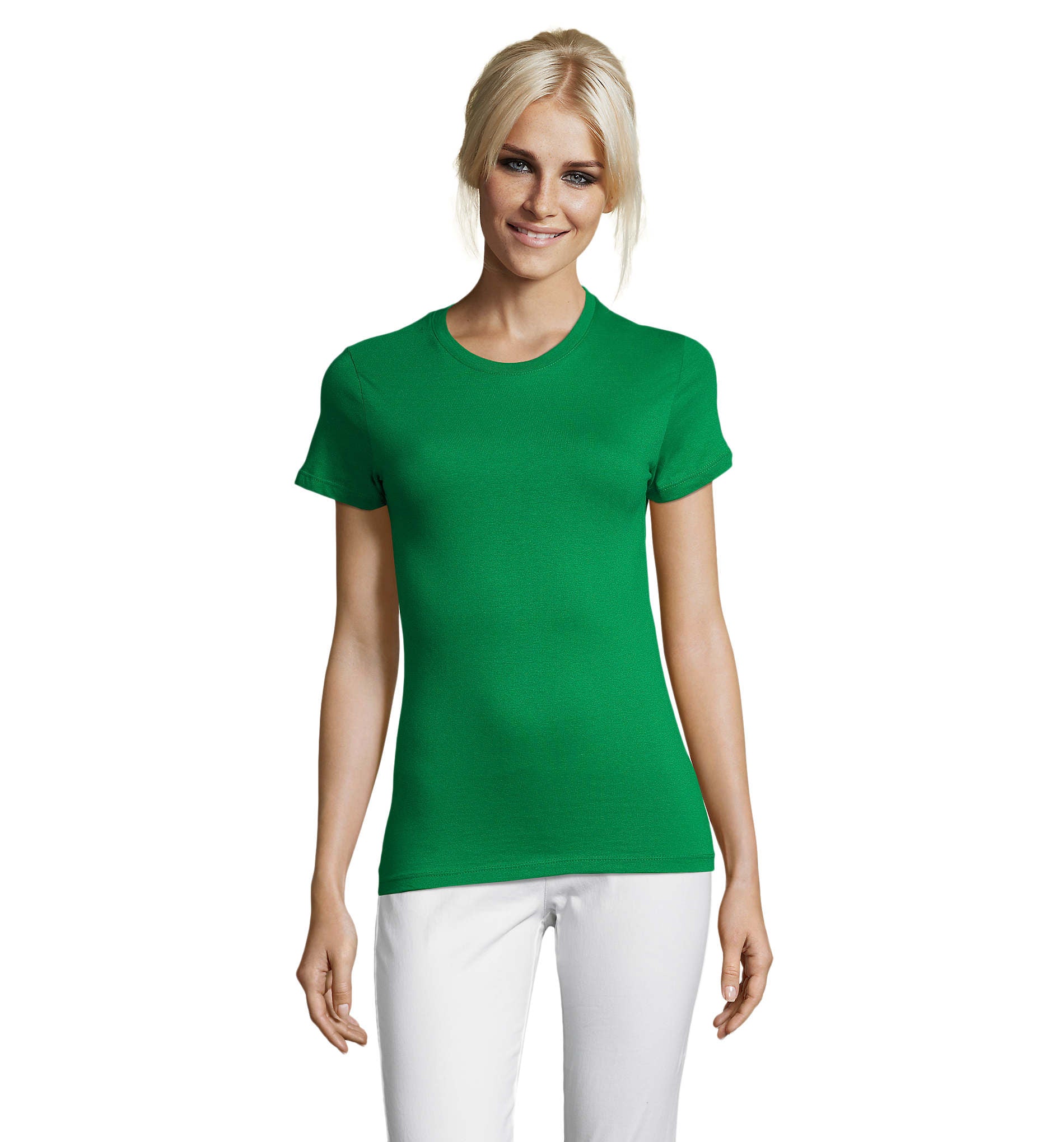 Camiseta Sols REGENT SRA VERDE PRADERA 272 150g/m²