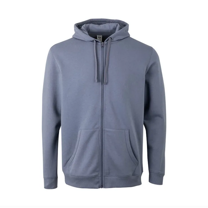 Sudadera VELILLA SF270U AZUL FOG 509 Capucha y cremallera. 60%-40% 270G.