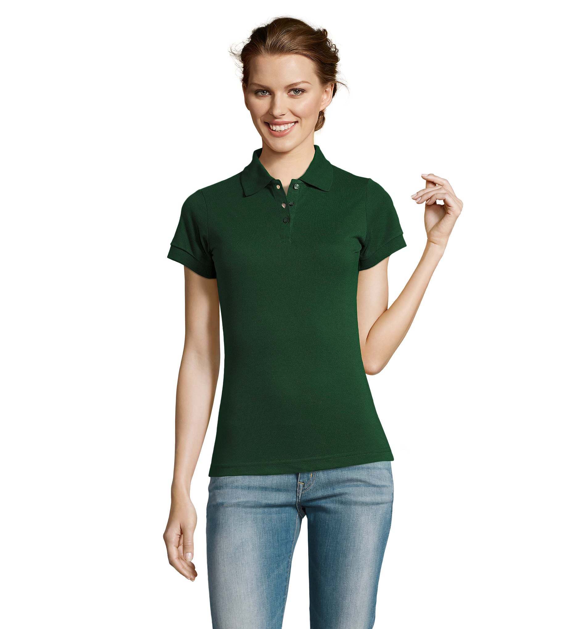 Polo Sols PRIME SRA VERDE BOTELLA 264 200g/m²