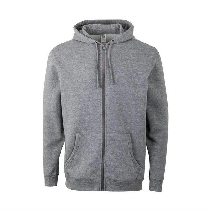 Sudadera VELILLA SF270U GRIS HEATHER 202 Capucha y cremallera. 60%-40% 270G.