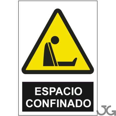 Señal PE 21x29cm - Espacio confinado. SA-1094-A4