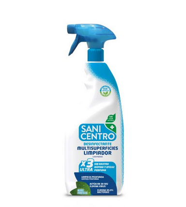 Limpiador desinfectante SANICENTRO 750ML Spray.
