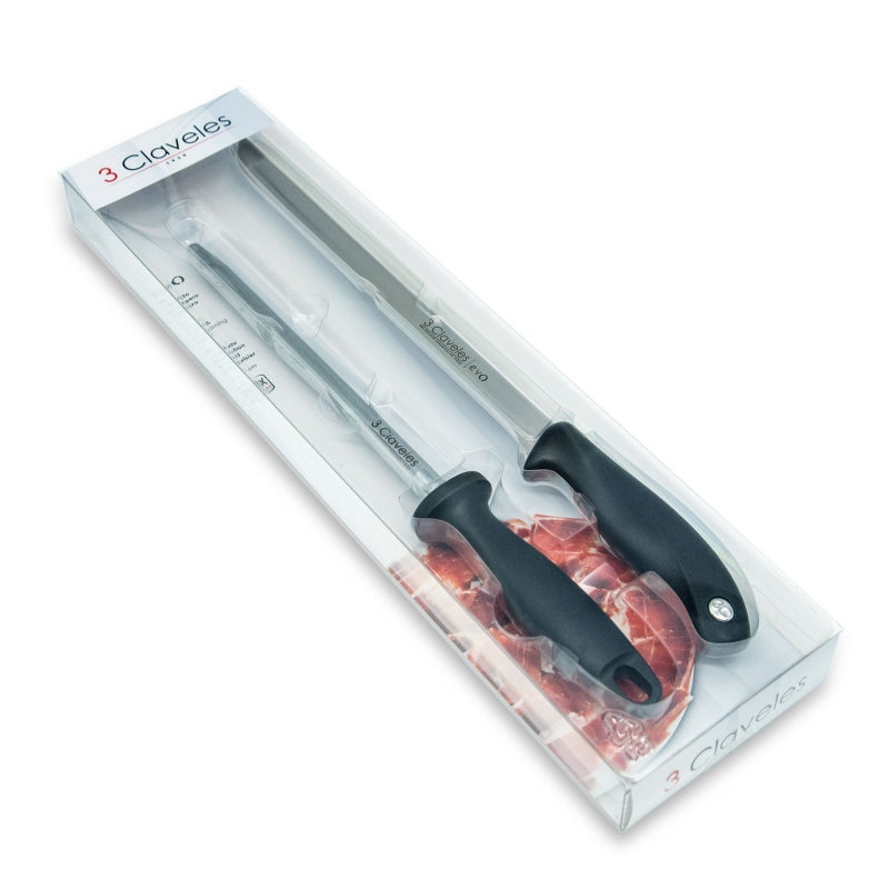 Pack 3 Claveles 01721 Cuchillo Jam+Chaira