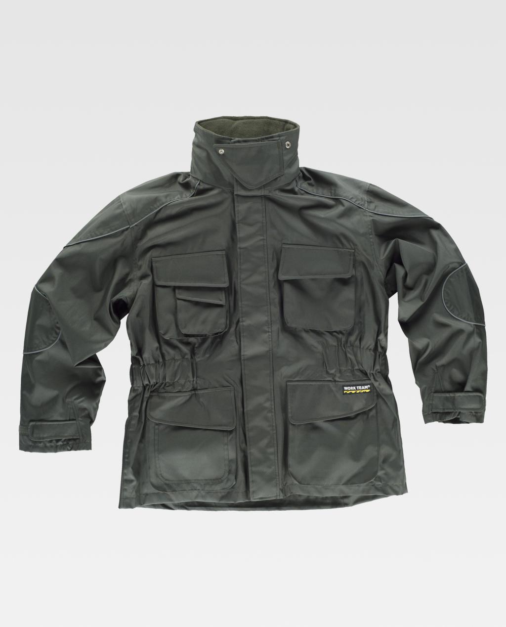 Parka WORKTEAM S1130 VERDE BOTELLA desmontable.