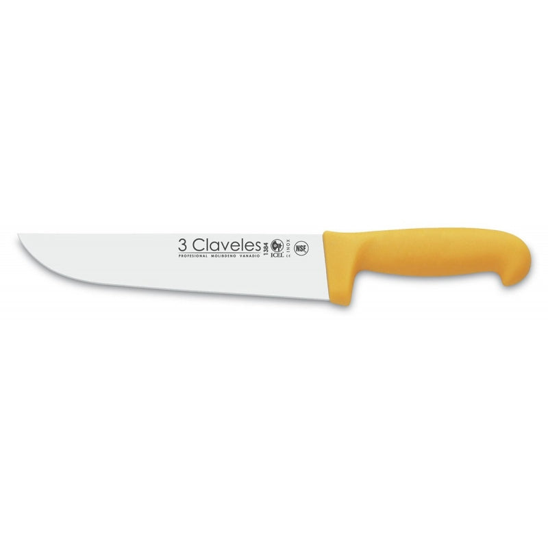 Cuchillo 3 Claveles 01384 Carnicero 18cm AMARILLO