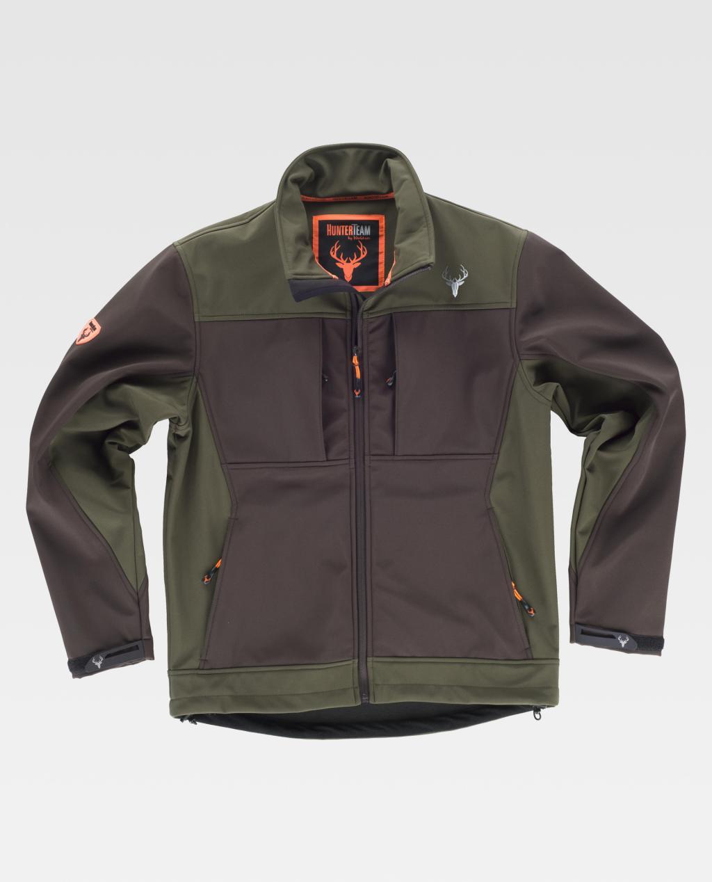 Cazadora HUNTER S8620 WORKSHELL Marrón/Verde Caza 300G.