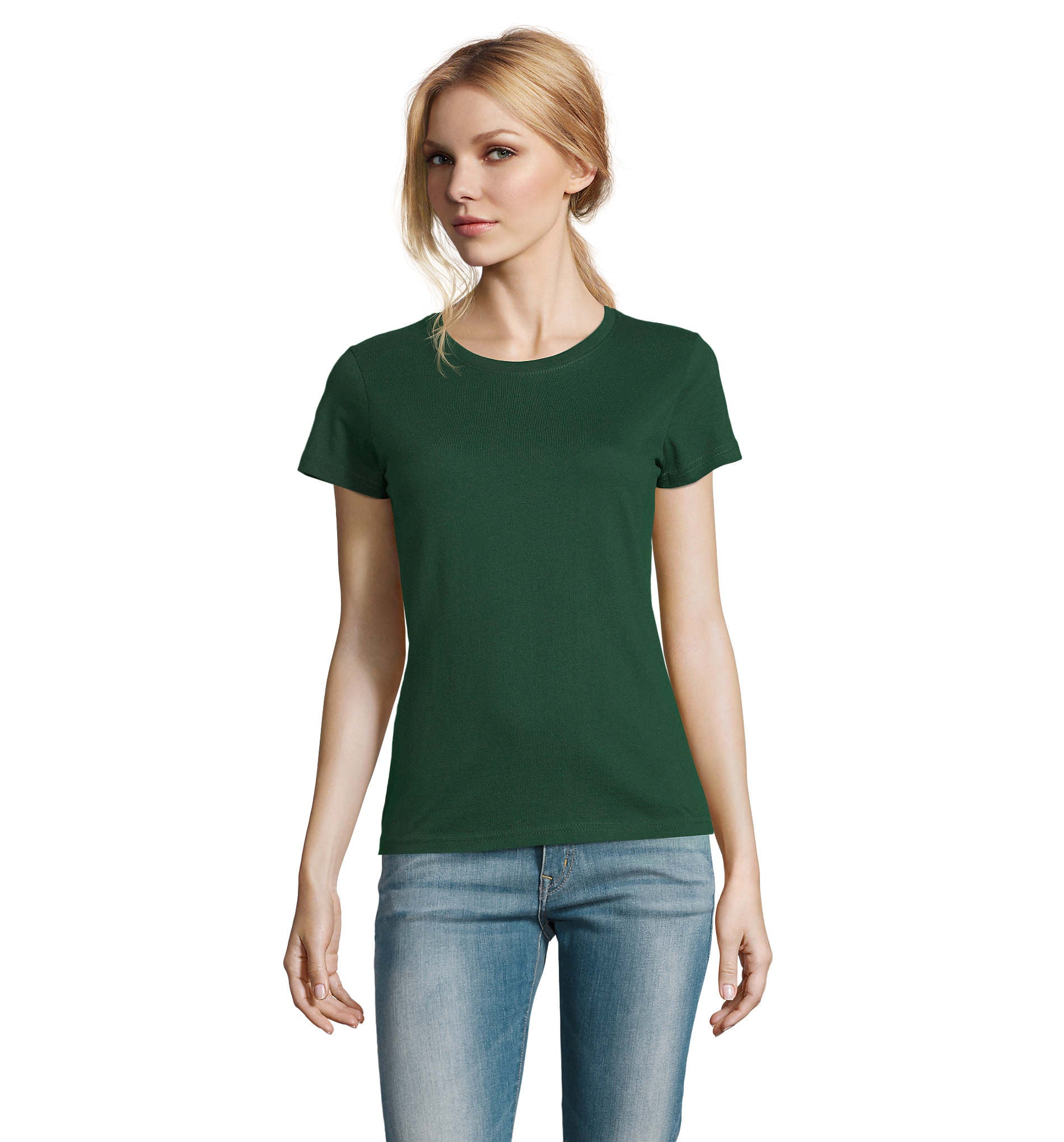 Camiseta Sols IMPERIAL SRA VERDE BOTELLA 264 190g/m²