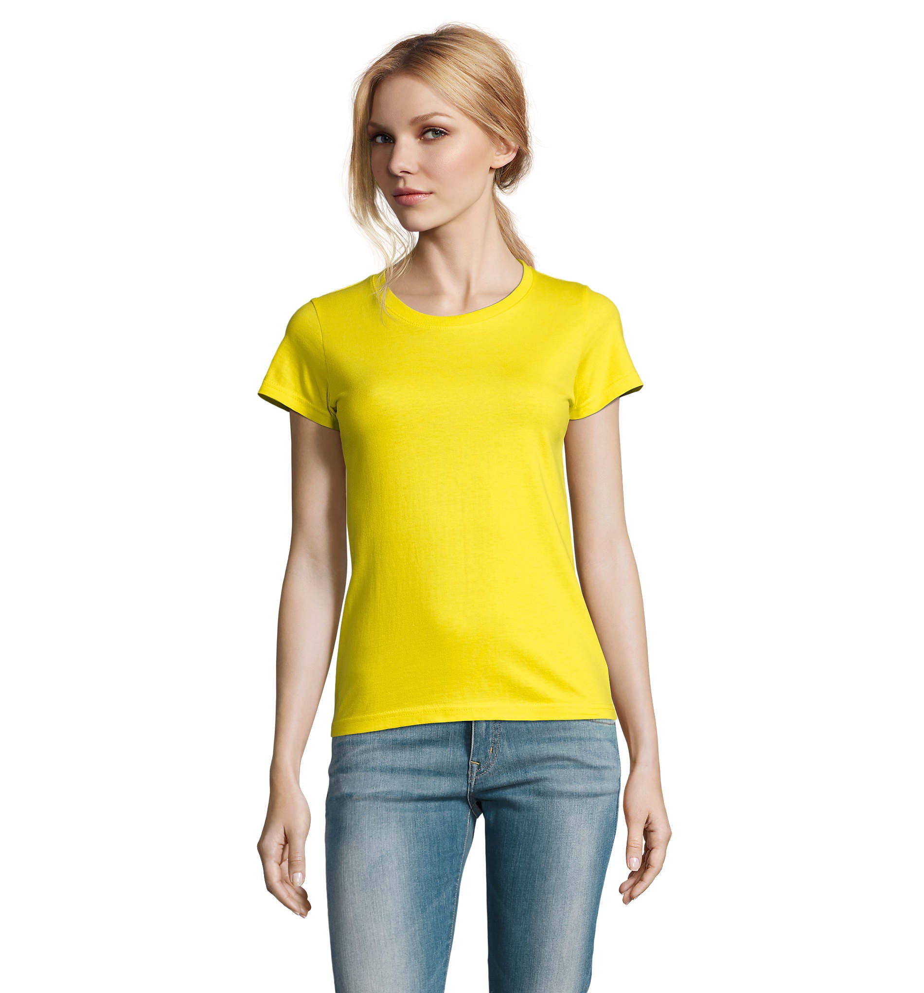 Camiseta Sols IMPERIAL SRA AMARILLO 301 190g/m²