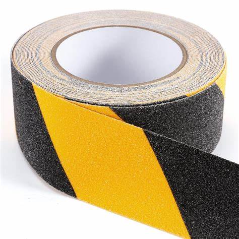 Cinta adhesiva antidelizante Amarillo / Negro 100mm x 33m. CRAN33100