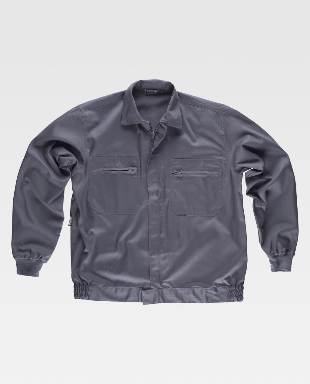 Cazadora WORKteam B1102 GRIS (65%Poli-35%Alg) 200G.