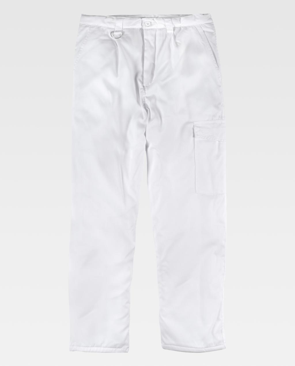 Pantalón WORKTEAM B1410 BLANCO Acolchado.