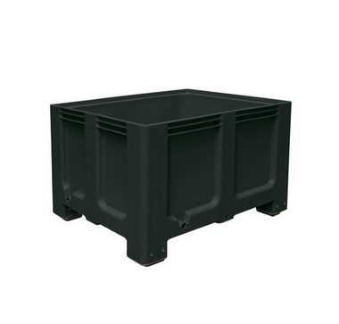 Contenedor CTR2 100x120x76 NEGRO LISO 4 PIES.