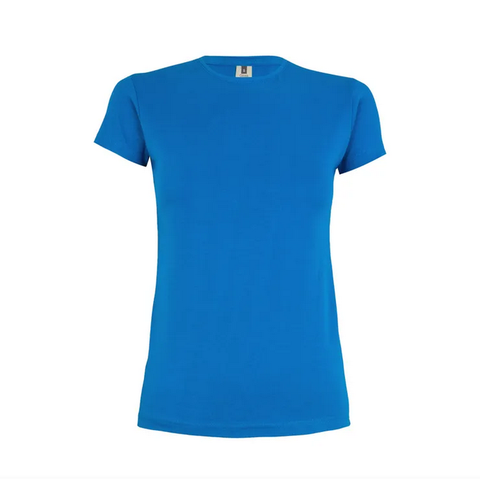 Camiseta VELILLA SRA. MK170CV AZUL ATOLL 505. 100%Alg. 155G