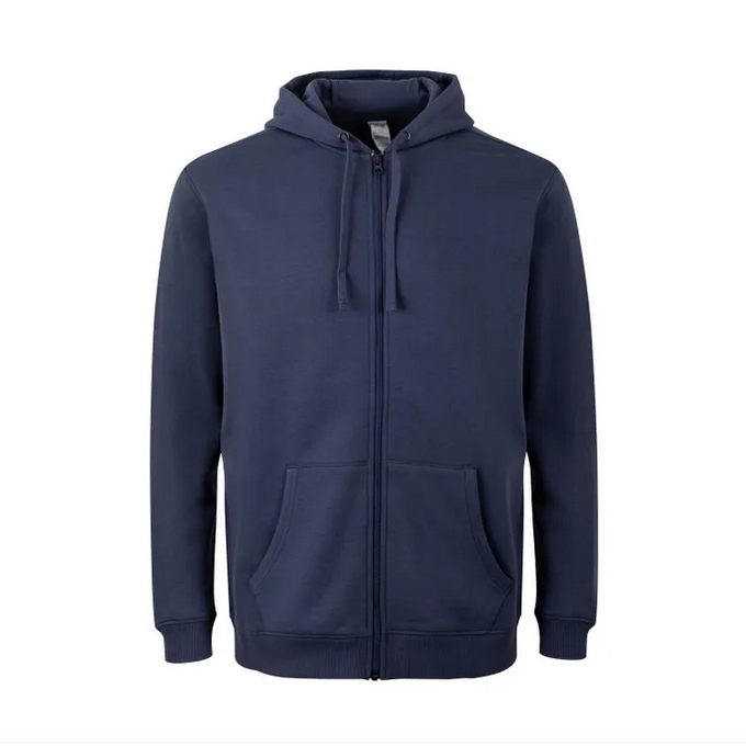 Sudadera VELILLA SF270U AZUL DENIM 510 Capucha y cremallera. 60%-40% 270G.