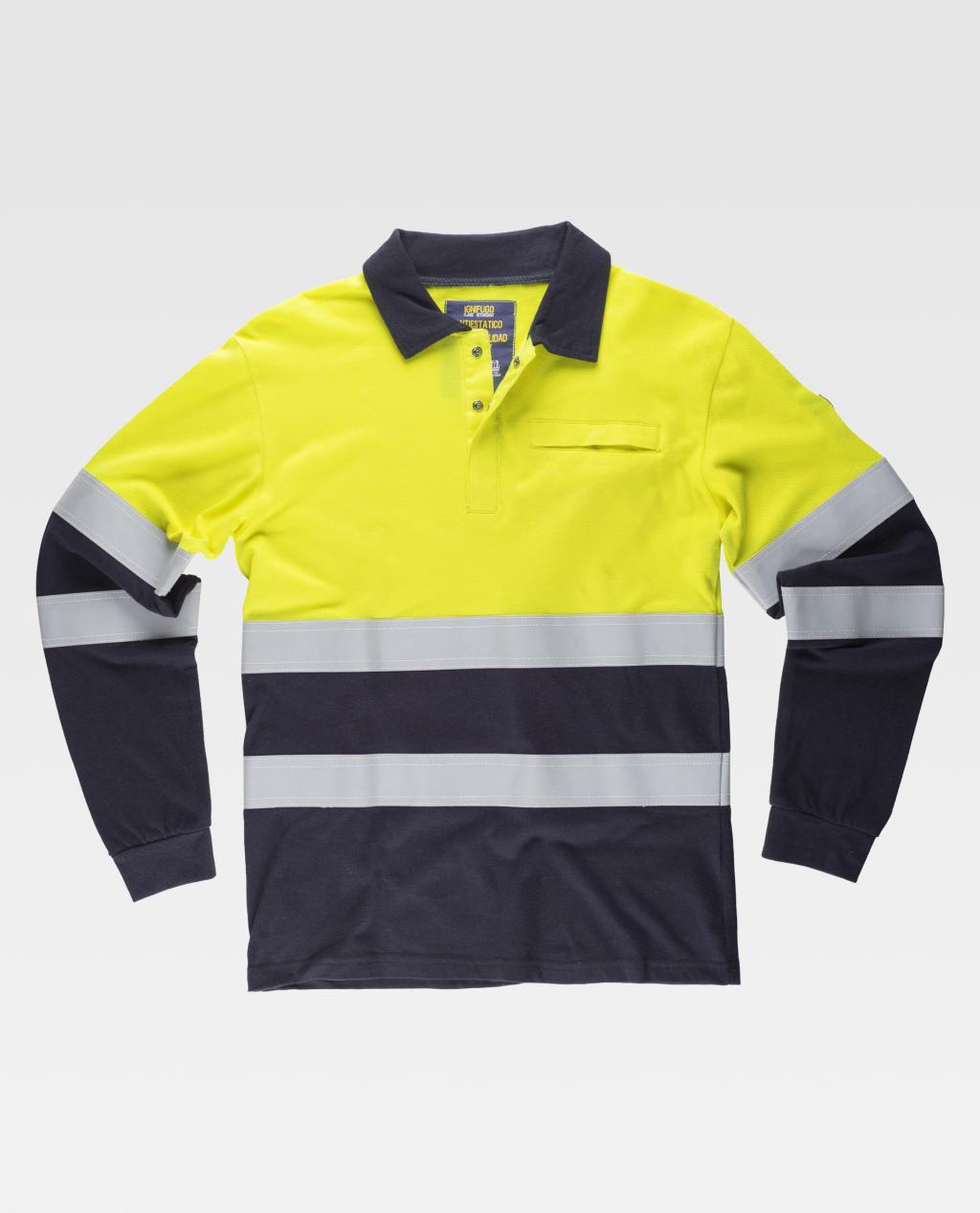 Polo Workteam S6591 Ignífugo Marino/Amarillo AV.