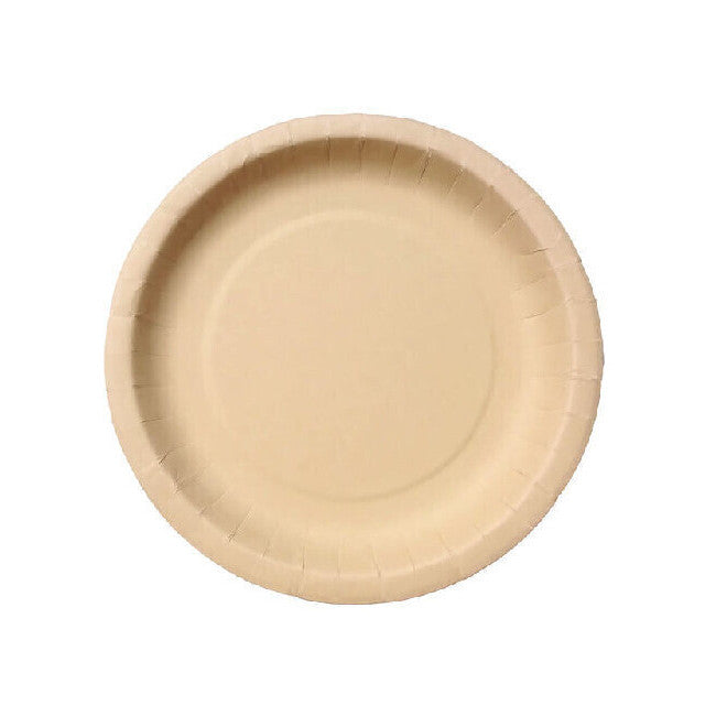 Plato termoformado cartón diam. 28cm. KRAFT.