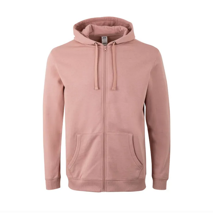 Sudadera VELILLA SF270U ROSA PALO 410 Capucha y cremallera. 60%-40% 270G.