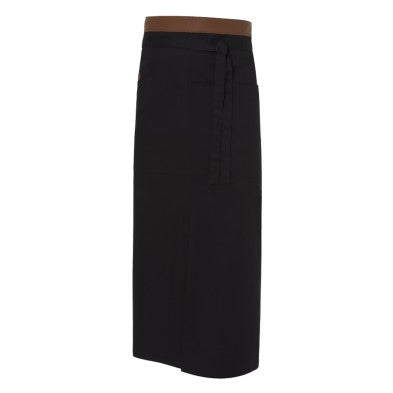 Delantal Monza 6426 NEGRO Unisex Francés cinta polipiel.