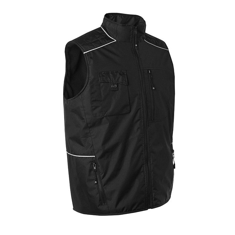 Chaleco Monza 4819  NEGRO 01 Pongee Vivo reflectante 280G.