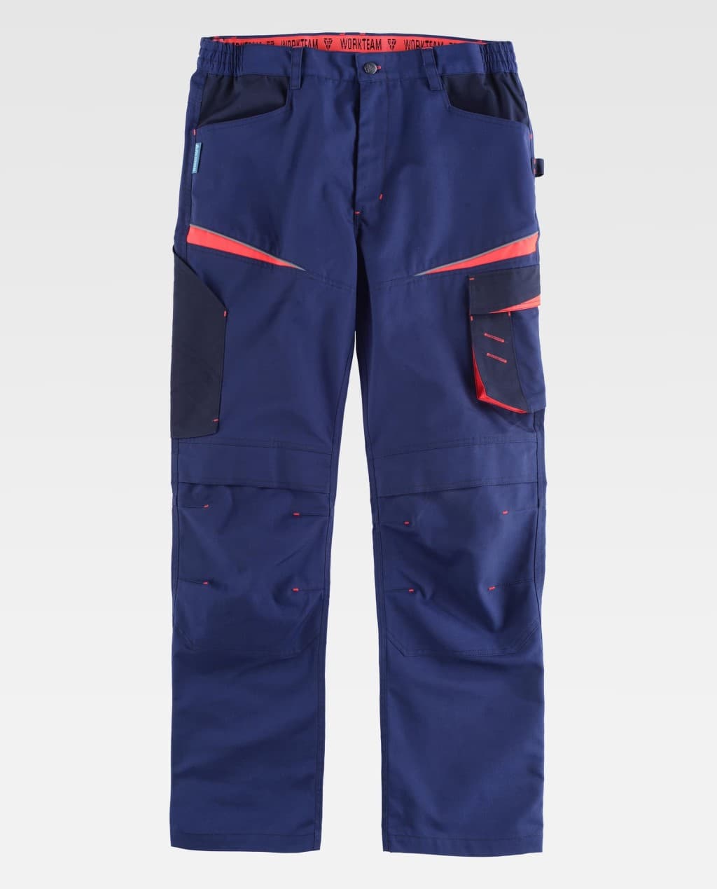 Pantalón Workteam WF2750 Marino+Marino Osc+Coral.