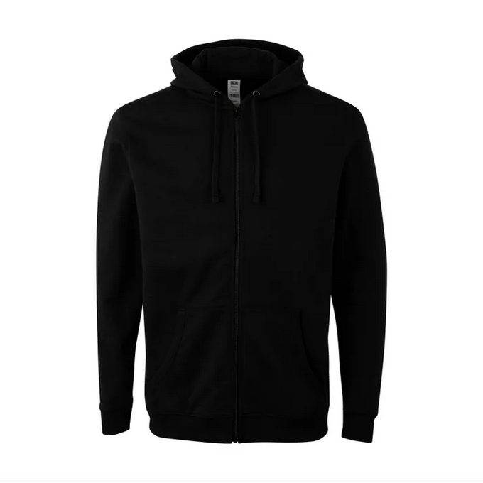 Sudadera VELILLA SF270U NEGRO 200 Capucha y cremallera. 60%-40% 270G.