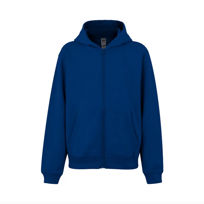 Sudadera VELILLA KIDS SF270K AZUL ROYAL 502 Capucha y cremallera. 60%-40% 270G.