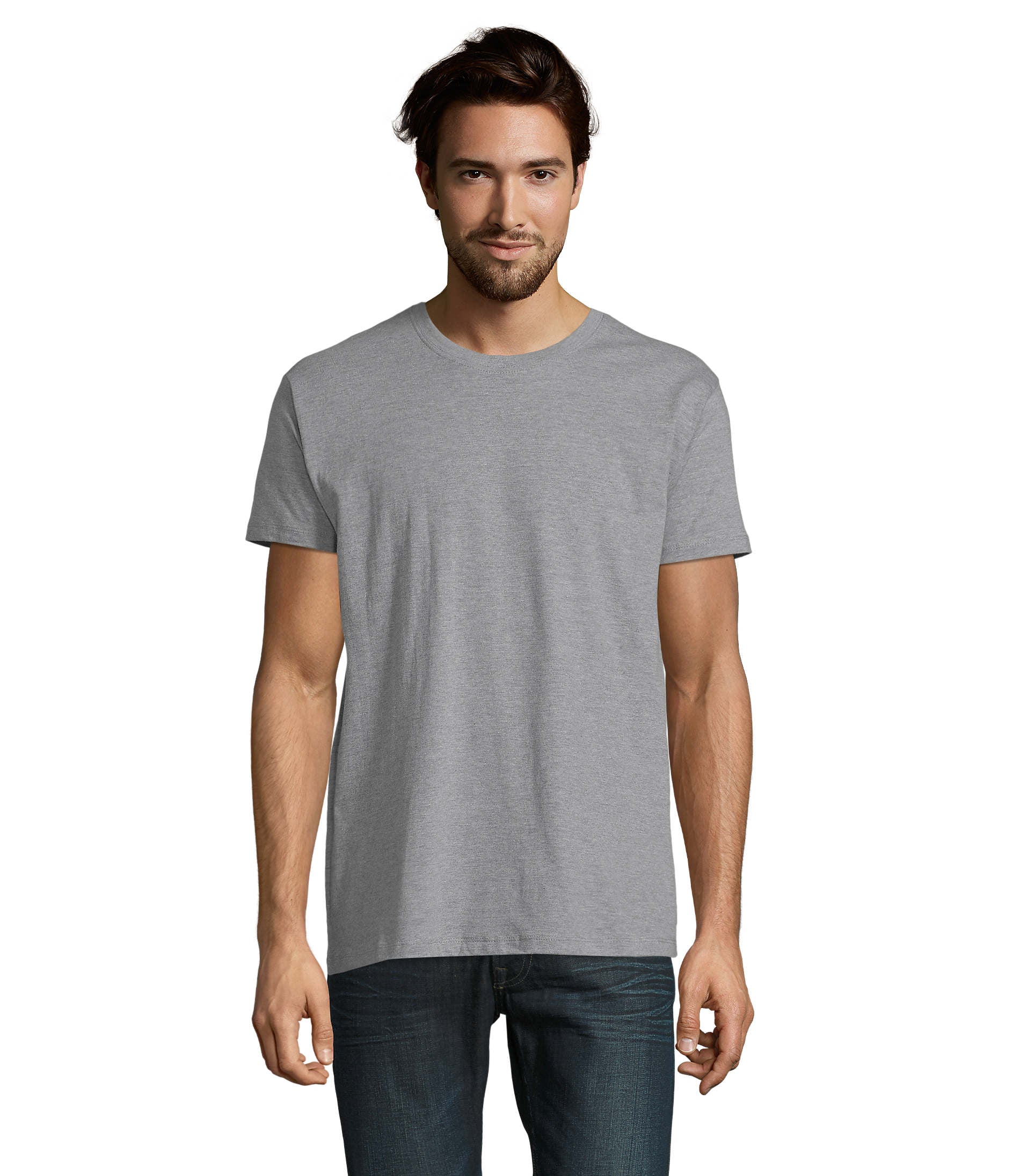 Camiseta Sols IMPERIAL CRO GRIS MEZCLA 350 190g/m²