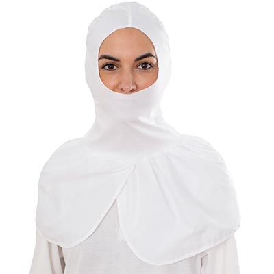 Burka / balaclava BLANCO con hombreras.