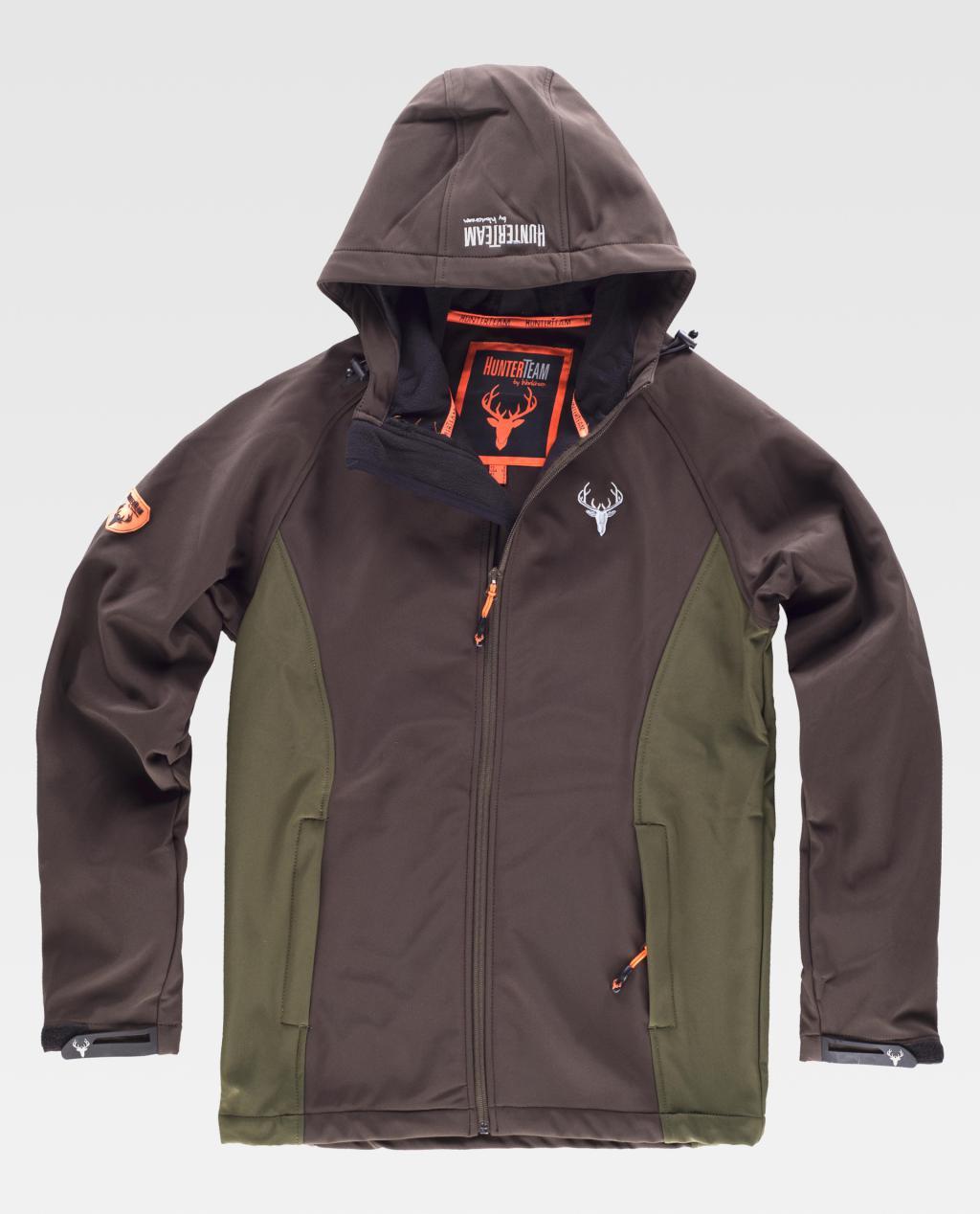 Cazadora HUNTER S8610 WORKSHELL Marrón/Verde Caza 300G.