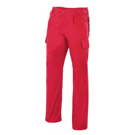 Pantalón ALJIM ROJO X160. 65%-35%. 240G. Multibolsillos.