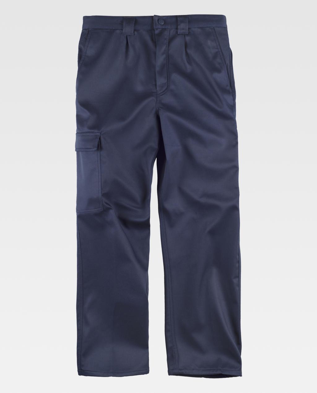 Pantalón WORKTEAM B1408 MARINO forro polar interior.