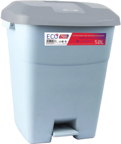 Papelera Tayg ECO 50L GRIS Pedal