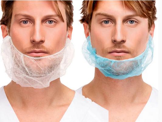 Cubrebarba PP con goma elástica. (Pack 100Uds).