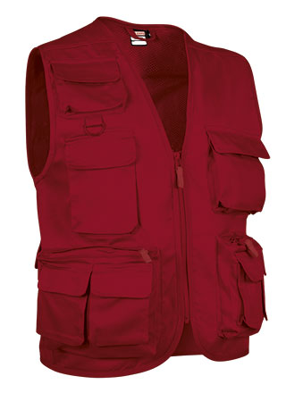 Chaleco Valento Safari ROJO LOTO