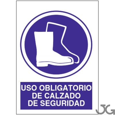 Señal PE 21x29cm - Es obligatorio el uso de calzado de seguridad. SO-862-A4