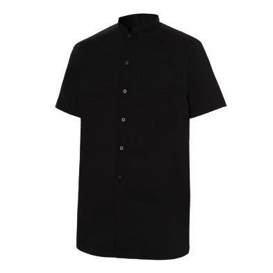 Camisa Monza 2140 NEGRO 01 Caballero M/C Cuello Mao 115G.