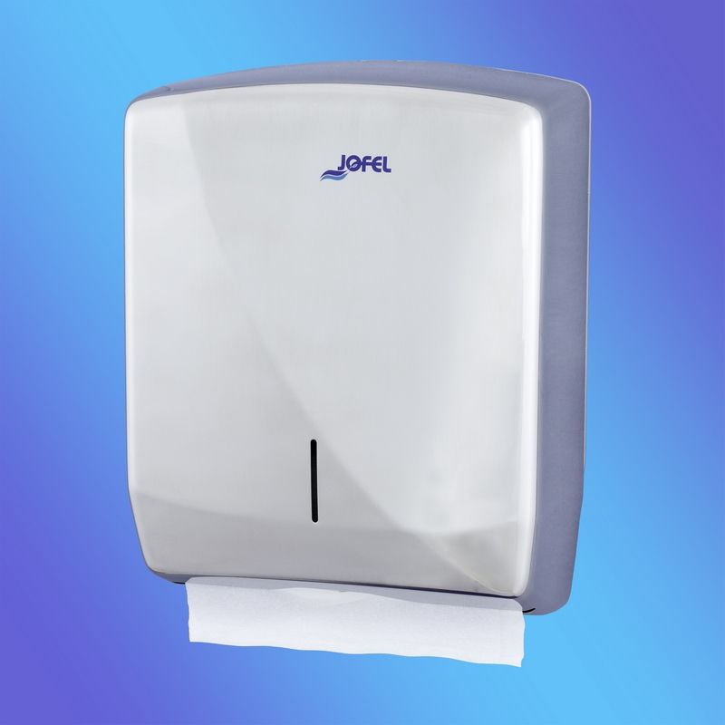 Dispensador Jofel Zig-Zag Futura Z-600 Acero brillo. (Toalla Tissu).